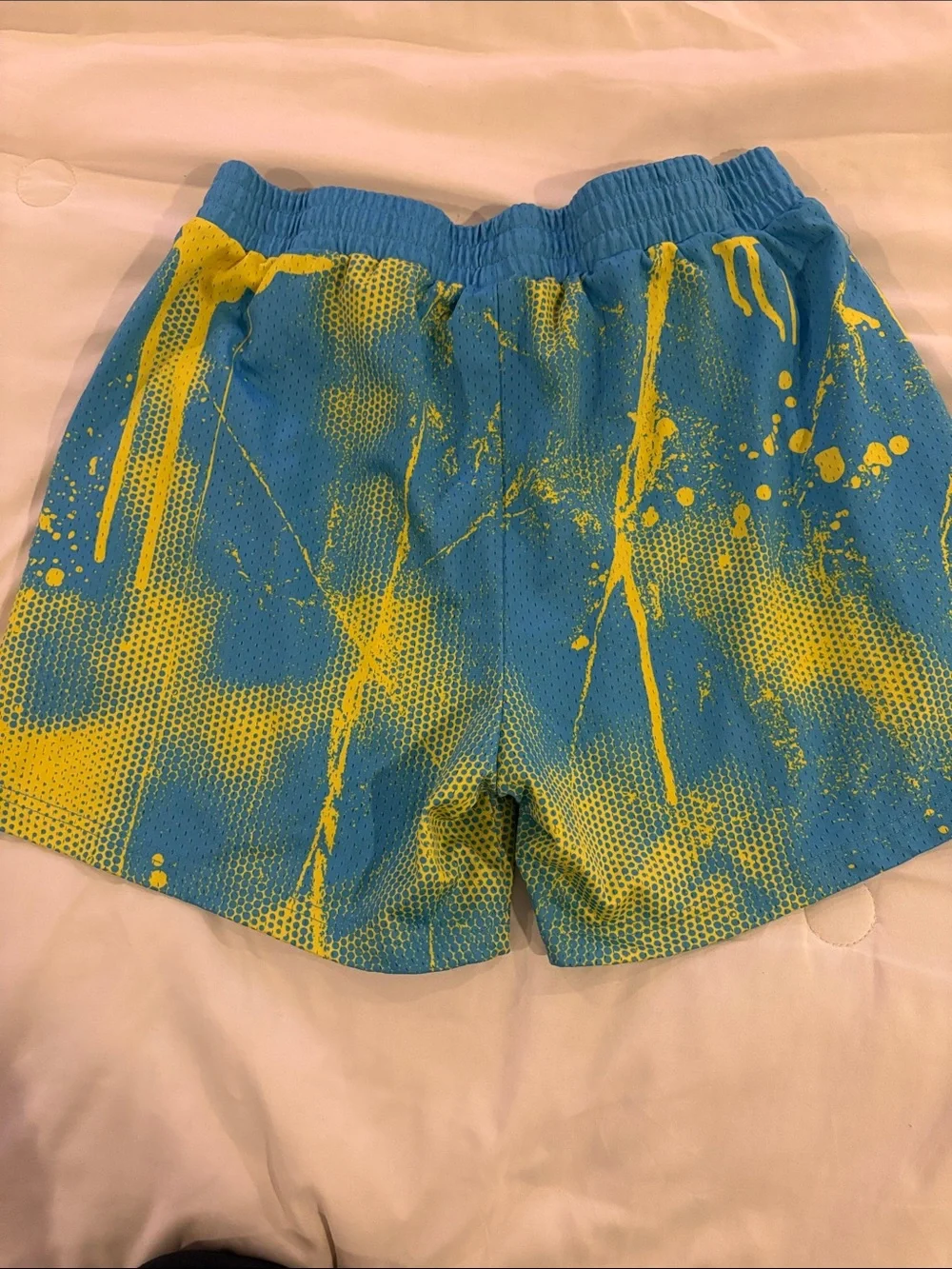 Baseball Lifestyle 101 Men's Blue & Yellow Graphic Active Shorts